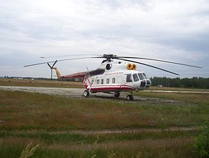 Mi-8 helicopter belonging to the Government of Poland Helicopter (Lublinek Airport).jpg