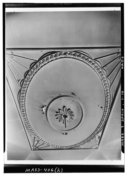 File:Historic American Buildings Survey Arthur C. Haskell, Photographer Dec. 2, 1938 (k) INT.- HALL CEILING, ORNAMENTAL PLASTER - Alexander House, Springfield, Hampden County, MA HABS MASS,7-SPRIF,1-10.tif