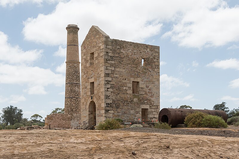 File:Hughes Enginehouse, Moonta Mines, Southwest view 20230210 1.jpg