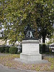 Île Rousseau and statue