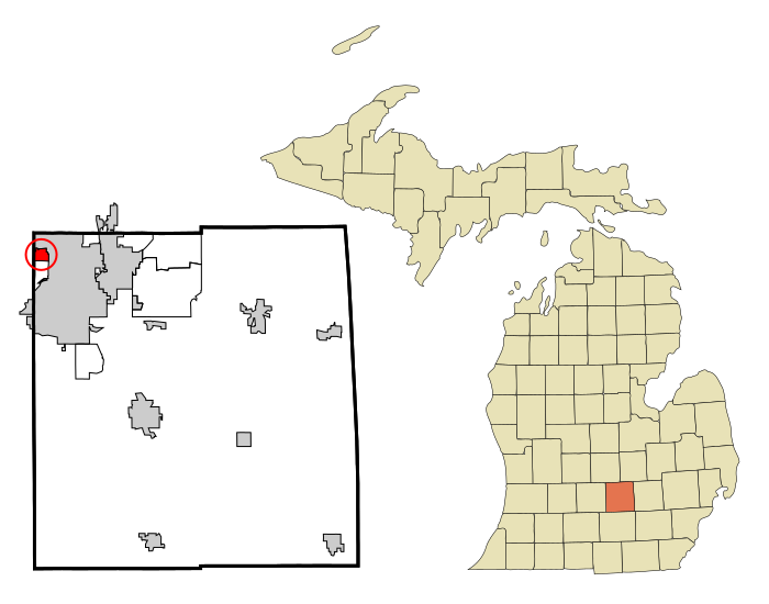 پرونده:Ingham County Michigan Incorporated and Unincorporated areas Edgemont Park Highlighted.svg