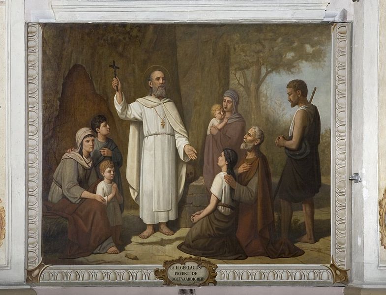 File:Interieur, muurschildering met de afbeelding van de Heilige Gerlach preekt de boetvaardigheid - Houthem - 20423169 - RCE.jpg