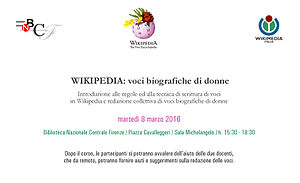 Invito iniziativa wikihacathon 8 marzo 2016 in Biblioteca nazionale di Firenze.jpg
