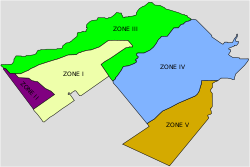 مناطق پنج‌گانهٔ اسلام‌آباد