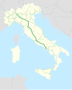 Italia - mappa autostrada A1