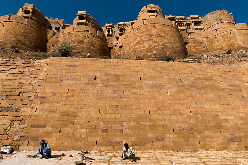 File:Jaisalmer-Citadel-03-Strengthening the contrescarp-20131010.jpg