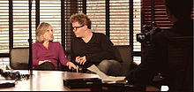 Sasseville and INC Magazine Editor Donna Fenn backstage at the David Letterman Lecture Series in 2012 Jake Sasseville and Donna Fenn at the David Letterman Lecture Series.jpg