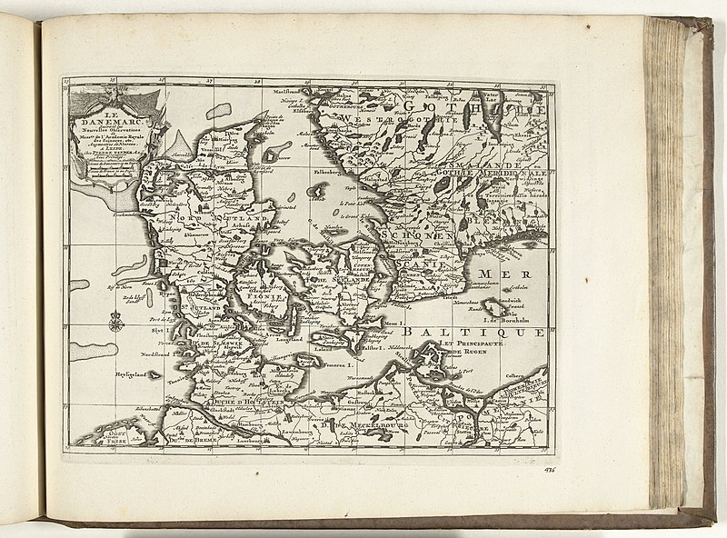 File:Kaart van Denemarken, 1726 Le Danemarc, Suivant les Nouvelles Observations (titel op object) Les Forces de l'Europe, Asie, Afrique et Amerique Comme aussi les Cartes des Côtes de France et d'Espagne, RP-P-OB-83.036-198.jpg