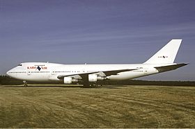 Boeing 747-246B авиакомпании Kabo Air в международном аэропорту Шарль де Голль, 1994 год