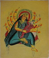 Ganesha in the lap of Parvati.