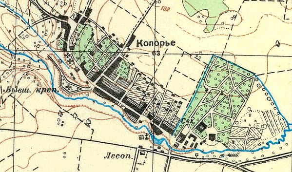 План села Копорье. 1930 год