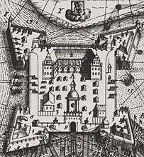 Fragment mapy oblężenia w 1660 r.