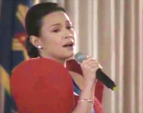 Salonga performing at the Malacañang Palace in 2014