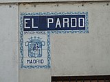 Letrero en El Pardo (Madrid).