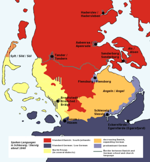 Danès: Història, Distribució geogràfica, Dialectes