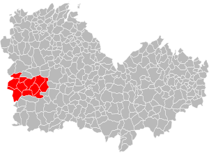 Location of the Communauté de communes Callac Argoat in the Côtes-d'Armor department