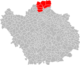 Ubicazione della Comunità dei Comuni del Nord dell'Aube
