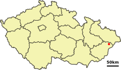 Location of Czech city Rožnov pod Radhoštěm.svg