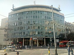 Het gebouw in Londen, oktober 2018