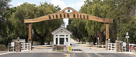 Long Valley Road gate, Hidden Hills, California.jpg