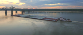 Lower Mississippi River barge