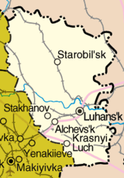 Repubblica Popolare di Lugansk – Mappa