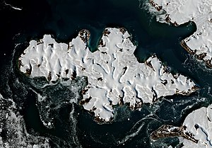 Sentinel-2-Satellitenbild der Insel