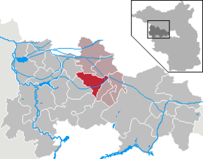 Poziția  Mühlenberge pe harta districtului Havelland