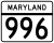 Marcador da Rota 996 de Maryland