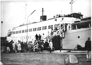 M/S Alandia för Eckerölinjen i Grisslehamn 1967