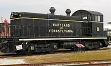 Locomotive #81, an EMD NW2 acquired in 1946, now at the Railroad Museum of Pennsylvania Ma n Pa 81.JPG