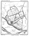 Burgersdijk bovenaan in 1867 op een kaart van de gemeente Maasland.