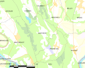 Poziția localității Saint-Bois