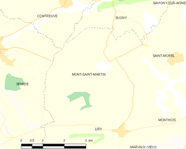 Mapa obce Mont-Saint-Martin
