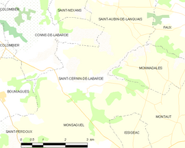 Mapa obce Saint-Cernin-de-Labarde