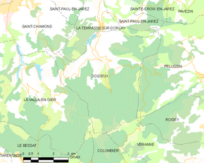 Poziția localității Doizieux