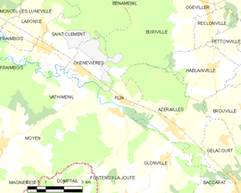 Mapa obce Flin