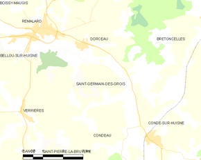 Poziția localității Saint-Germain-des-Grois