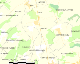 Mapa obce Warlus