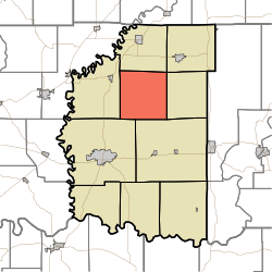 Map highlighting Bogard Township, Daviess County, Indiana.svg