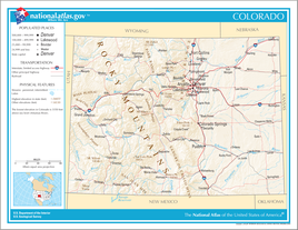 Kort over Colorado