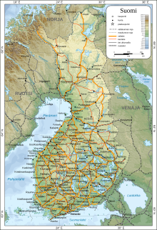 Kort Over Finland Finlands geografi   Wikipedia, den frie encyklopædi Kort Over Finland