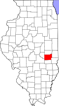 Map of Illinois highlighting Coles County.svg