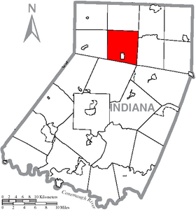 Placering af East Mahoning Township