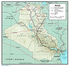 A map of Iraq (1976) showing the provinces referred to. Map of Iraq, 1976.jpg