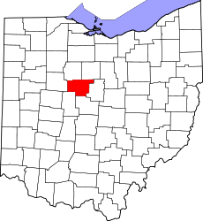 Map of Ohio highlighting Marion County.svg
