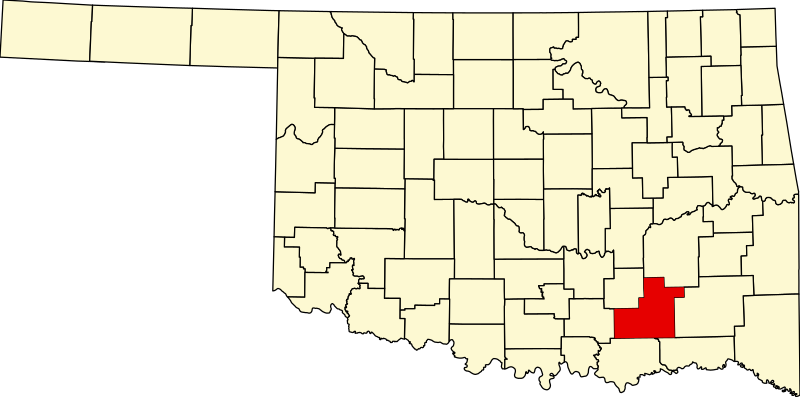 صورة:Map of Oklahoma highlighting Atoka County.svg