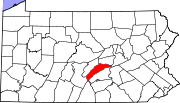 Map of Pennsylvania highlighting Juniata County.svg