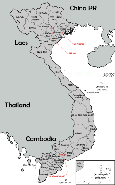 File:Map of provinces and cities of the Socialist Republic of Vietnam 1976.png