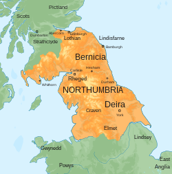 Northumbria năm 700 sau Công Nguyên.